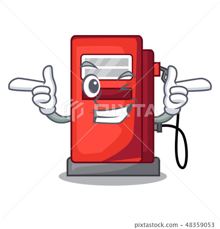 Wink gosoline pump isolated in the mascot 48359053