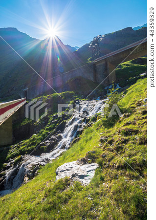 cascades of balea stream in fagaras mountains 48359329