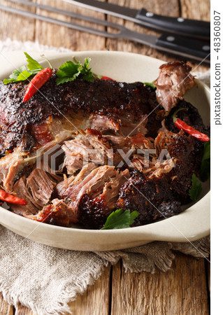 National Latin American dish of Pernil Asado National Latin American dish of Pernil Asado 48360807
