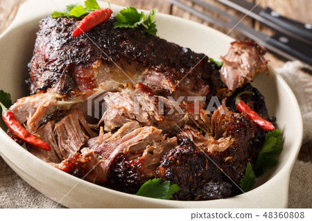 American food Pernil Asado shredded pork American food Pernil Asado shredded pork 48360808