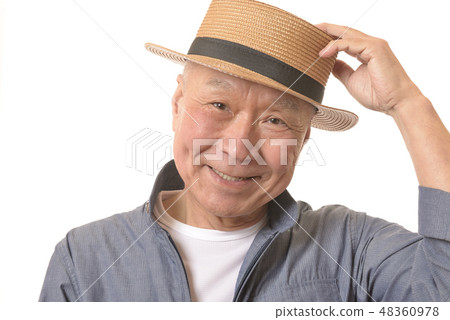 微笑的高級和草帽 微笑的高級和草帽 48360978