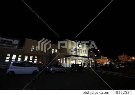 Otaru station of Otaru night in Hokkaido Otaru station of Otaru night in Hokkaido 48362524