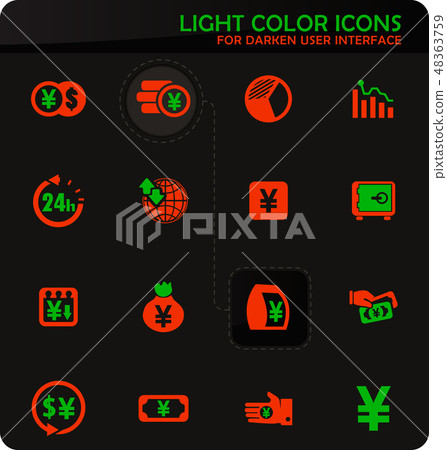 Currency exchange icons set 48363759