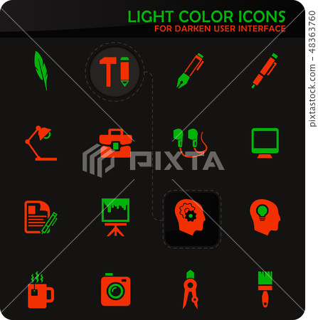 Creative process icons set 48363760