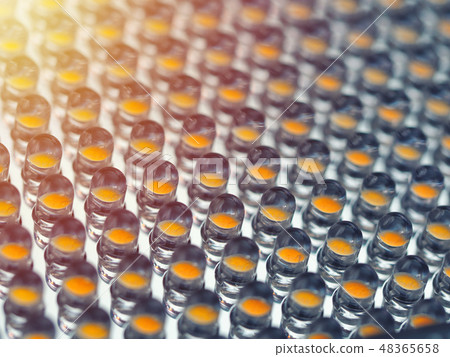 Close up on a grid of an LED array Close up on a grid of an LED array 48365658