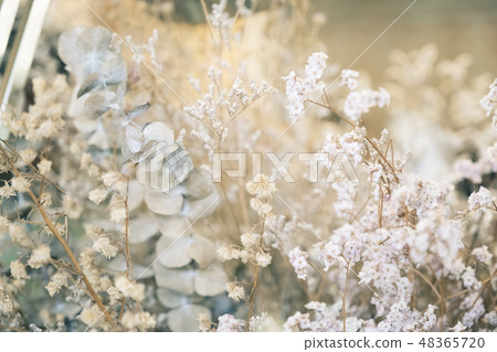 Feminine wedding with dry eucalyptus, wildflowers. 48365720