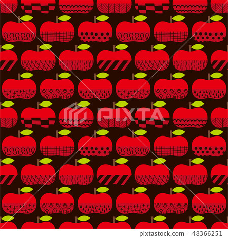Apple pattern - seamless - Stock Illustration [48366251] - PIXTA