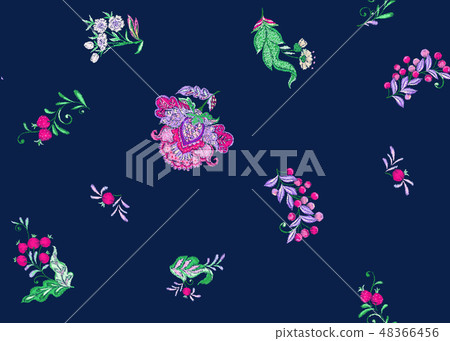 Fantasy floral seamless pattern Fantasy floral seamless pattern 48366456