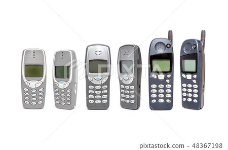 Old Mobile Phone on white background. Old Mobile Phone on white background. 48367198