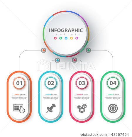 Business infographic. Paper origami template. Business infographic. Paper origami template. 48367464