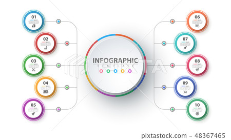 Business infographic. Paper origami template. Business infographic. Paper origami template. 48367465
