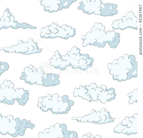 Cloud vector Seamless pattern. - Stock Illustration [48367467] - PIXTA