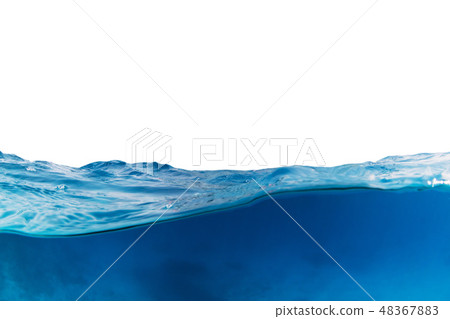 Water wave isolated on white background Water wave isolated on white background 48367883