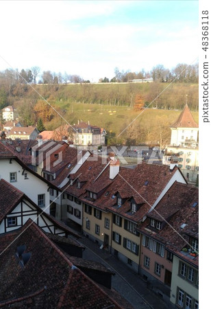 伯爾尼城市景觀在瑞士首都 48368118