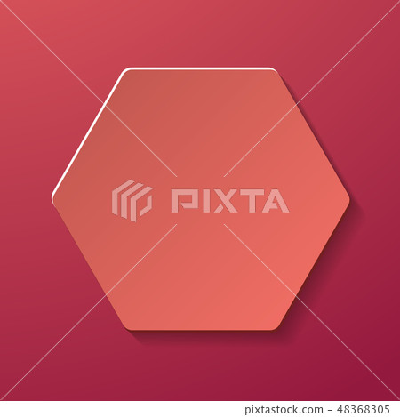 Abstract creative vector image with paper hexagon. Abstract creative vector image with paper hexagon. 48368305