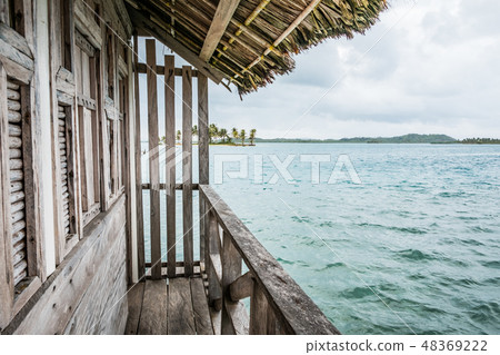 wooden bungalow with ocean view , wood hut wooden bungalow with ocean view , wood hut 48369222