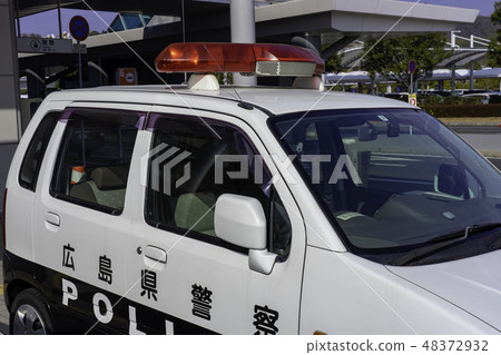 巡邏車巡邏車警察廣島縣警察廣島機場 48372932