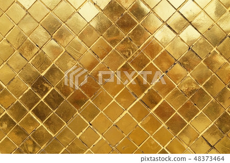 Texture of Golden Mosaic Wall Background Texture of Golden Mosaic Wall Background 48373464