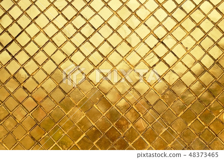 Texture of Golden Mosaic Wall Background Texture of Golden Mosaic Wall Background 48373465