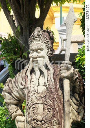 Sculpture of Chinese Warrior in Wat Phra Kaew 48373471