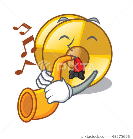 With trumpet cyamblas above in the character drum With trumpet cyamblas above in the character drum 48375696