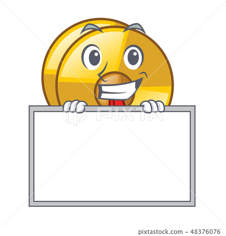 Grinning with board cyamblas in the a cartoon shape 48376076