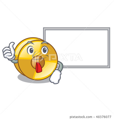 Thumbs up with board cyamblas in the a cartoon shape Thumbs up with board cyamblas in the a cartoon shape 48376077