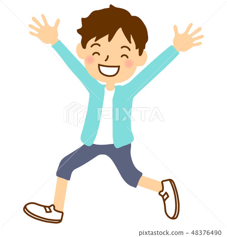 GW男孩走路全身 48376490