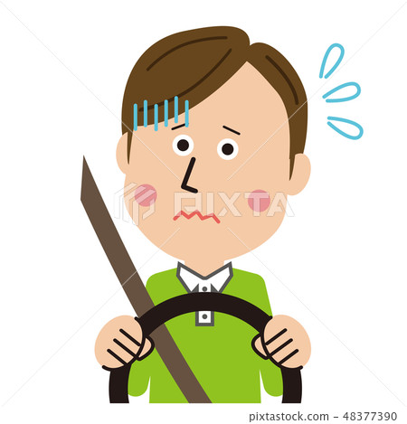 Pop men scared during driving 48377390