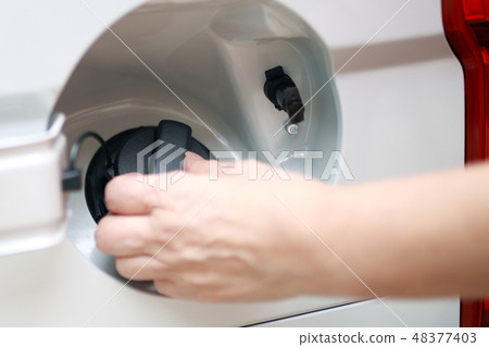 Gasoline stand (refueling opening and closing oil energy self-driver mini car without face body parts) 48377403