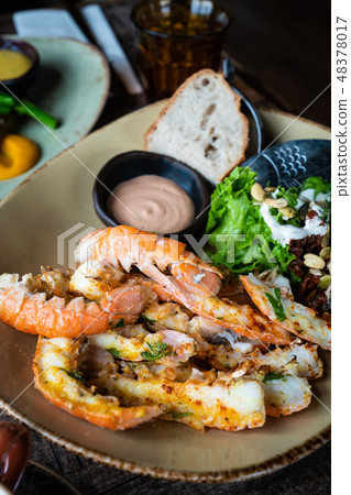 Langoustines - Icelandic cuisine made of lobster. Langoustines - Icelandic cuisine made of lobster. 48378017