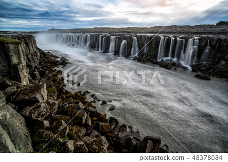 Amazing scenery of Selfoss waterfall in Iceland. 48378084