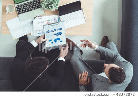 Businessmen are in business meeting in office. Businessmen are in business meeting in office. 48378878