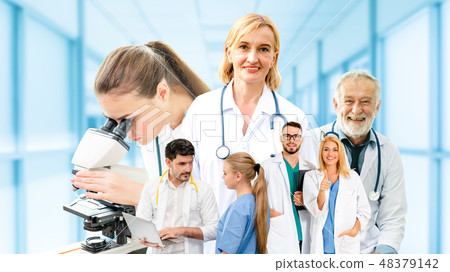 Medical and healthcare doctor people group. Medical and healthcare doctor people group. 48379142