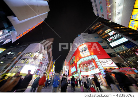 東京都市風景風景在日本陽光60街道（步行天堂）·夜視圖 48380762