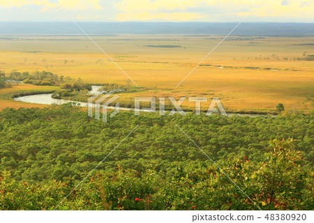 Kushiro Wetland as seen from the Hosooka Observatory 48380920