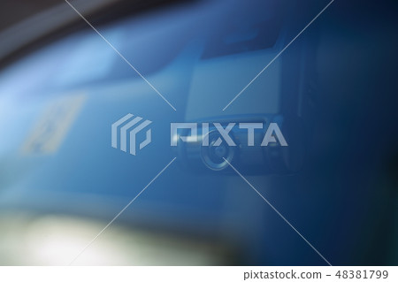 Drive recorder (security cameras driver's seat front windshield copy space my car recorded) 48381799