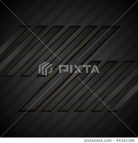 Abstract black geometric tech vector background - Stock Illustration ...