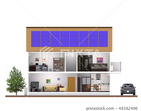 Eco house Resident detached solar panel 48382406