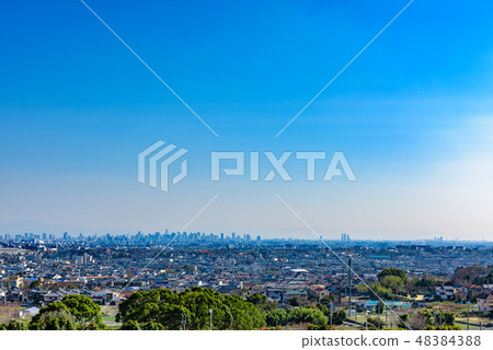 Blue skies Townscape Urban landscape Blue skies Townscape Urban landscape 48384388