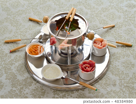 The Chinese fondue with broth 48384980