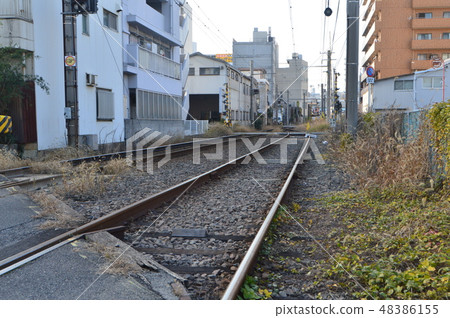 鐵路道口(香川縣高松市) 鐵路道口(香川縣高松市) 48386155