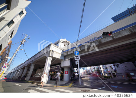 Kawasaki cityscape in Japan View of Tokyu Electric Railway Takatsu station etc. 48386624