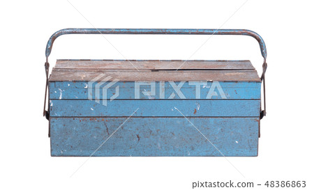 Old metal toolbox Old metal toolbox 48386863