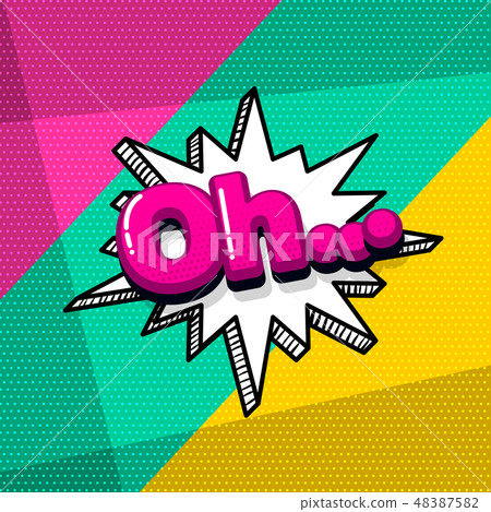 Pop art comic text 48387582
