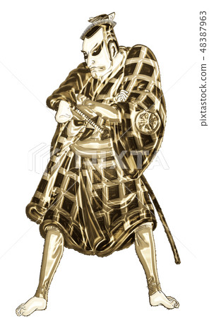Ukiyo-e Kabuki actor part 26 Gold version 48387963