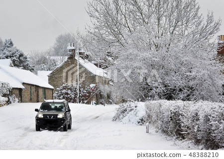 Winter snow in North Yorkshire - United Kingdom 48388210