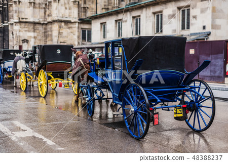 Horse Carriages Parking in Vienna Horse Carriages Parking in Vienna 48388237