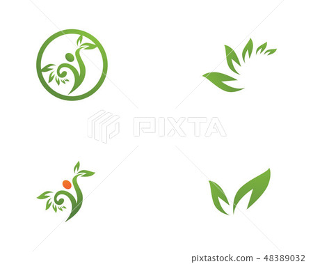 leaf green nature logo and symbol template 48389032