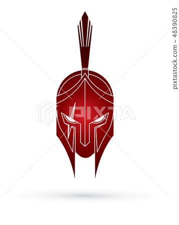 Roman or Greek Helmet Spartan Helmet Angry Warrior Roman or Greek Helmet Spartan Helmet Angry Warrior 48390825
